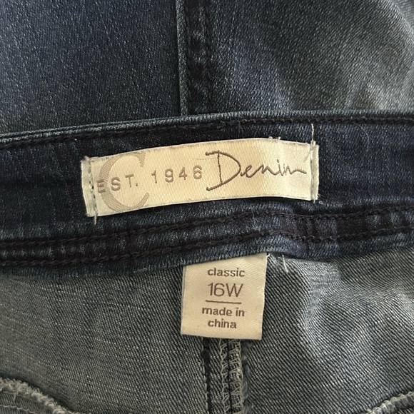 Cato Women's Plus Size Distressed Jeans - Picture 3 of 5